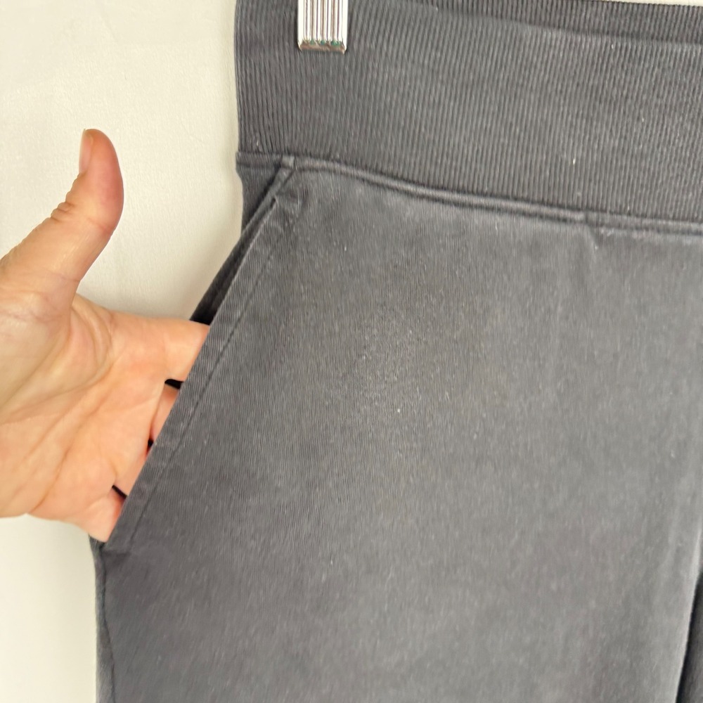 Pact Black Wide Leg Airplane Charcoal Gray Sweatpants Medium Loungewear Organic - Picture 7 of 12